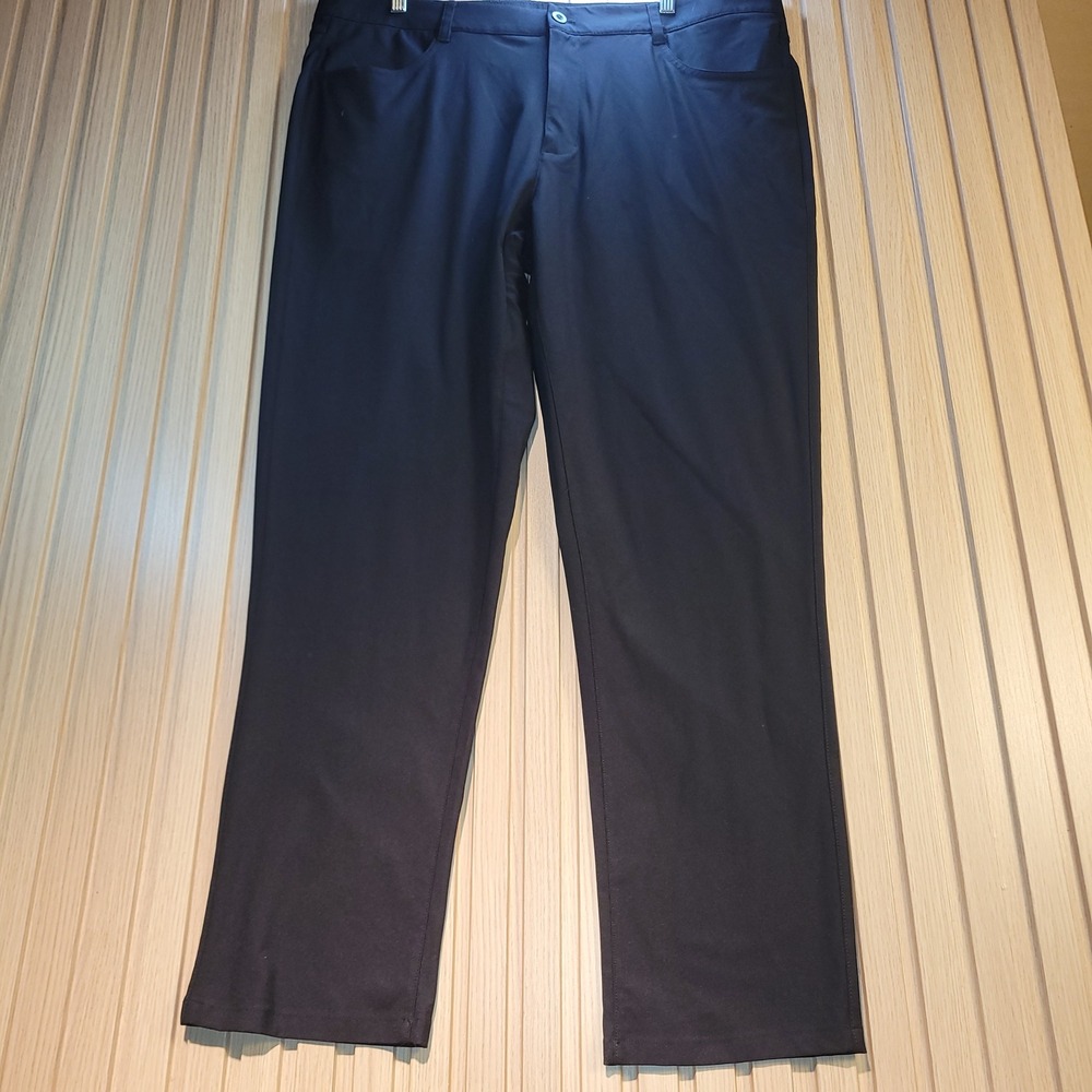 Hind Tricot Prime Time Pants Mens 38x30 Black Straight Leg Active Casual XL